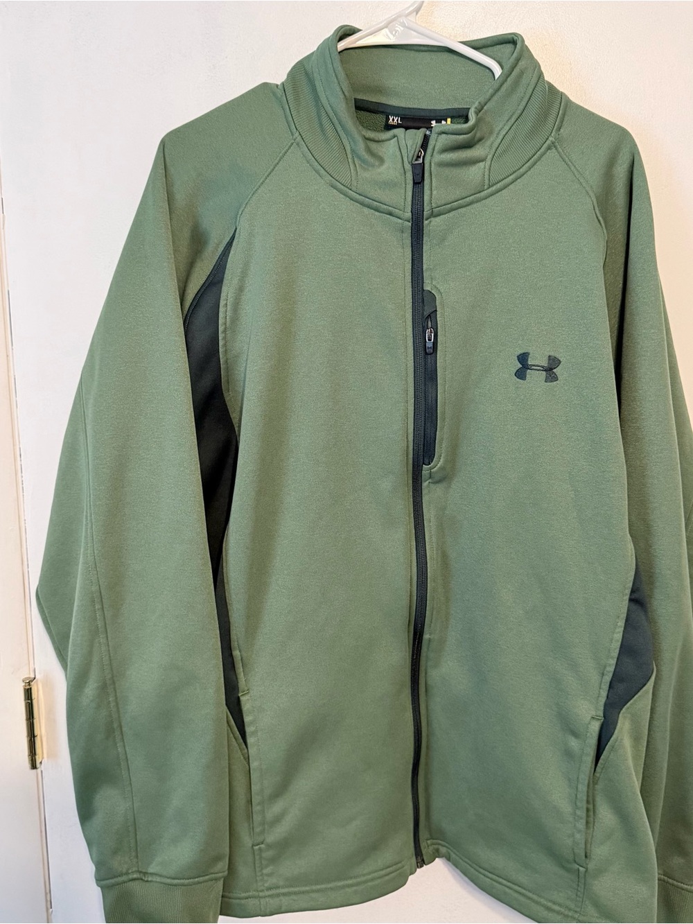 Under Armour Green Full-Zip Performance Jacket with Dark Trim XXL
